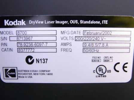 Dry laser imager